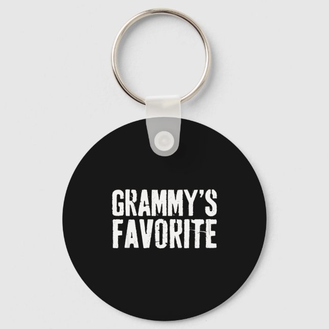 Funny Grammy’s Favorite Funny Grandparent Granhild Keychain (Front)