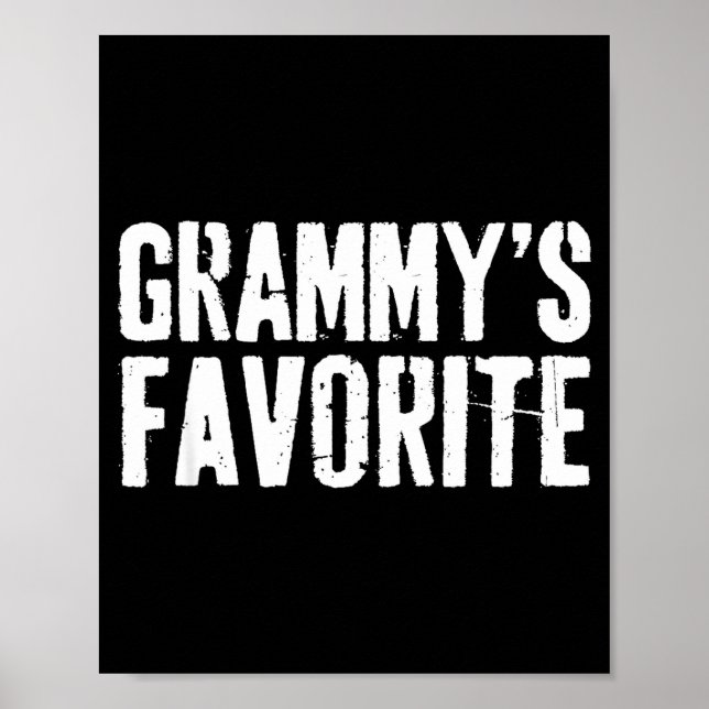 Funny Grammy’s Favorite Funny Grandparent Granhild Poster (Front)