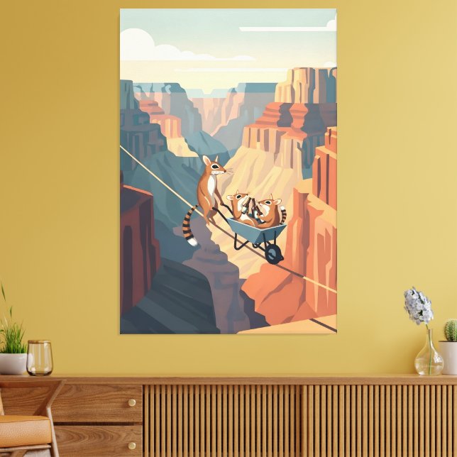 Funny Grand Canyon Canvas Print (Insitu(LivingRoom))