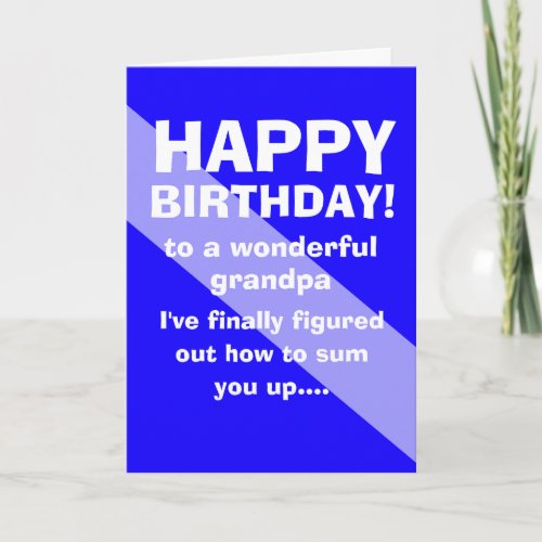 funny Grandchild to grandpa happy birthday wish