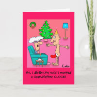 Funny Grandfather personalized Christmas card