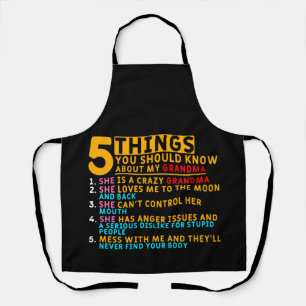 Funny Grandma and Grandkids Apron