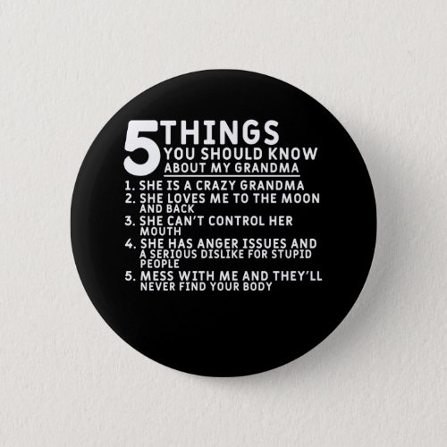 Funny Grandma and Grandkids Button