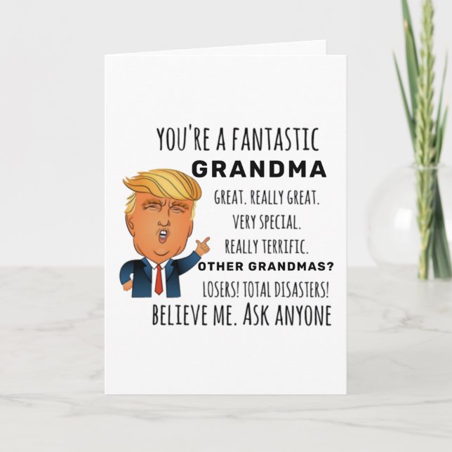 Funny Grandma Birthday Best Gift Card (Front)