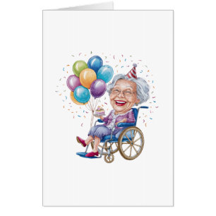 Funny Grandma Birthday Gift for Elderly Aunt Card