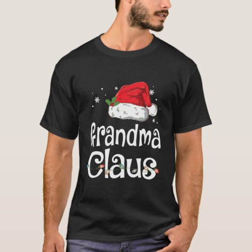Funny Grandma Claus Christmas T_Shirt Pajamas Sant