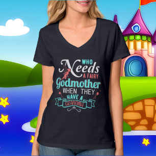 funny Grandma Fairy Godmother word art T-Shirt