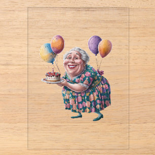 Funny Grandma Floral Dress Bday Art Acrylic Invitations