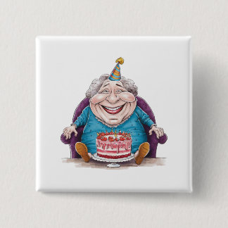 Funny Grandma Huge Cake & Cash Gift Button