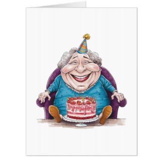 Funny Grandma Huge Cake & Cash Gift Card