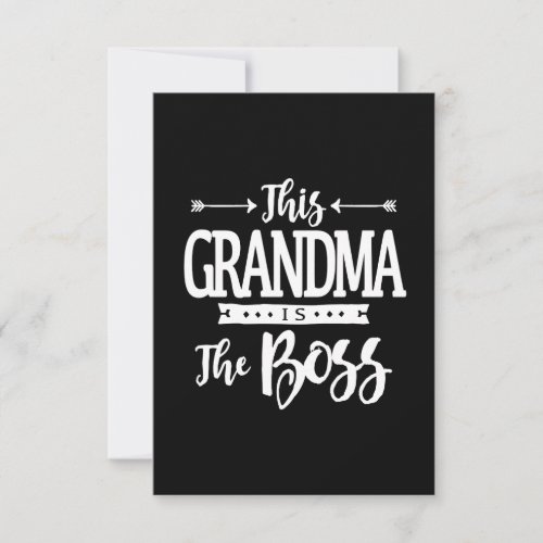 Funny Grandma Is Boss Mothers Day Card