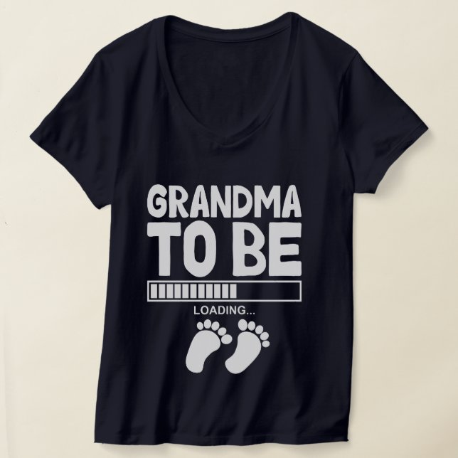 Funny Grandma loading word art  T-Shirt (Laydown)