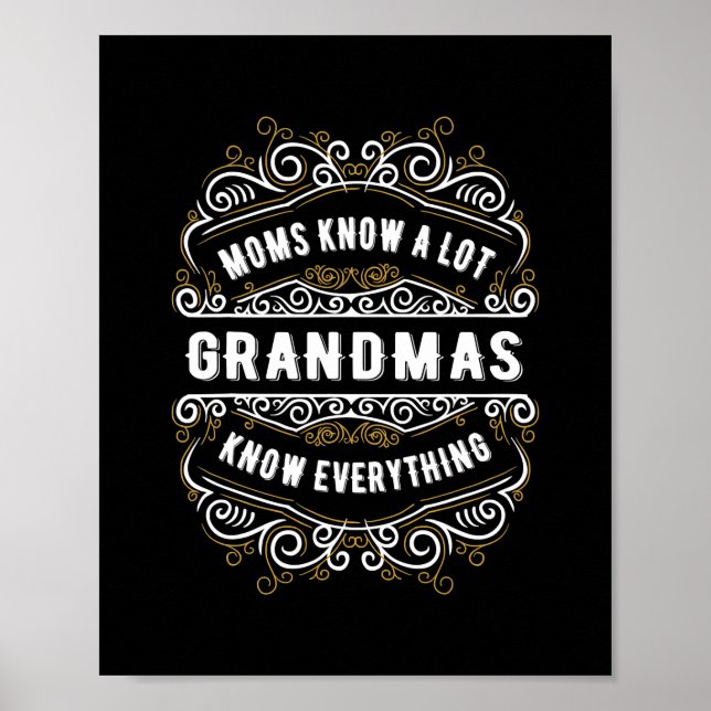 Funny Grandma Quote Funny Saying about Poster (Front)