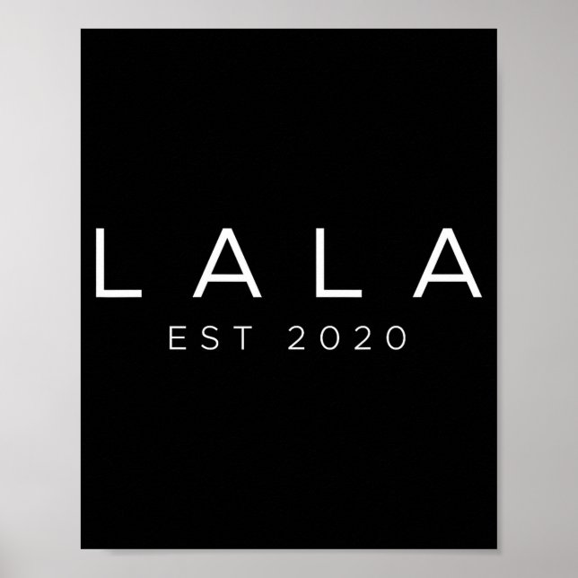 Funny Grandma Soon To Be Lala Est 2020 New Grandma Poster (Front)