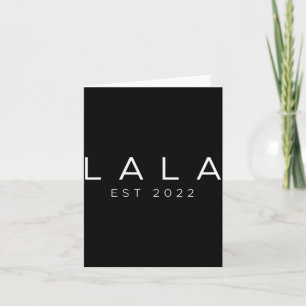 Funny Grandma Soon To Be Lala Est 2022 New Grandma Card