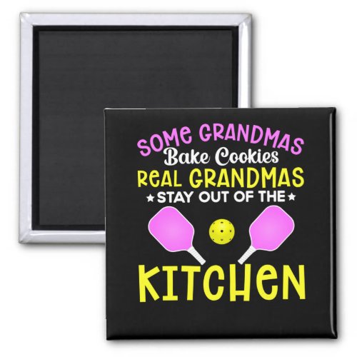 Funny Grandma Sport Lover Grandmother Pickleball Magnet