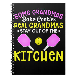 Funny Grandma Sport Lover Grandmother Pickleball Notebook