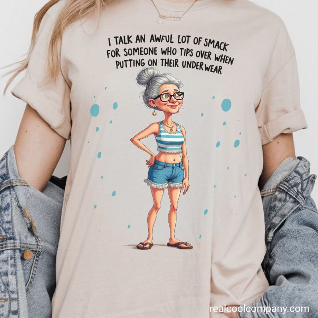 Funny Grandma Talking Smack Tri-Blend Shirt (Creator Uploaded)