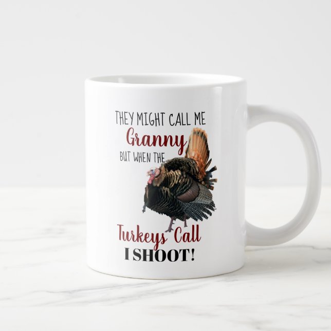 Funny Grandma Wild Turkey Hunting Mug (Right)