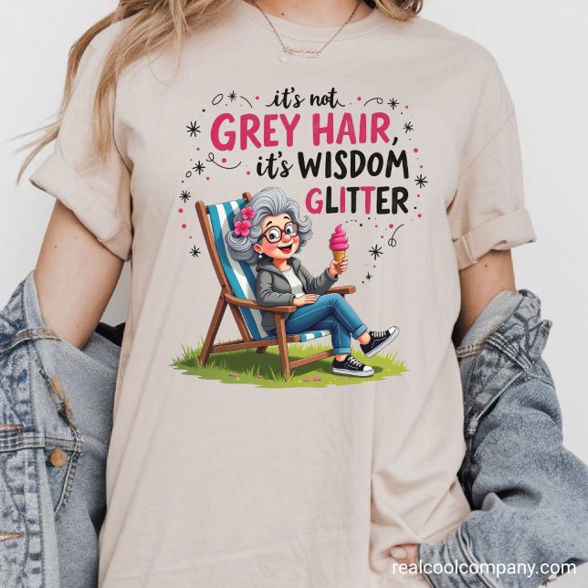Funny Grandma Wisdom Glitter Tri-Blend Shirt (Creator Uploaded)