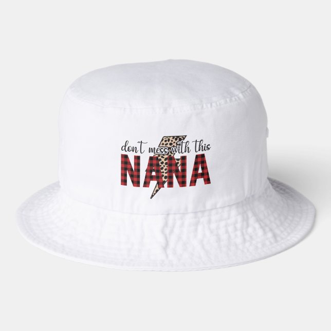 Funny Grandma word art  Bucket Hat (Front)
