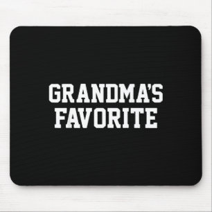 Funny Grandma's Favorite Black Modern Clic Crew  Mouse Pad