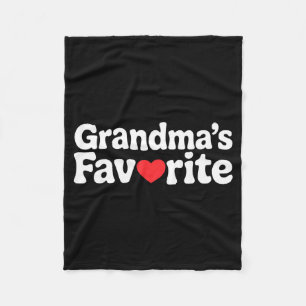 Funny Grandmas Favorite Family Humor Tees For Men  Fleece Blanket