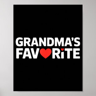 Funny Grandmas Favorite Family Humor Tees For Men Poster
