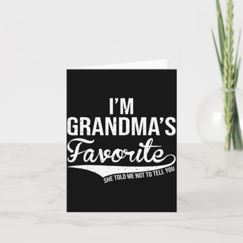 Funny Grandma's Favorite Grandson & Granddaugh Card