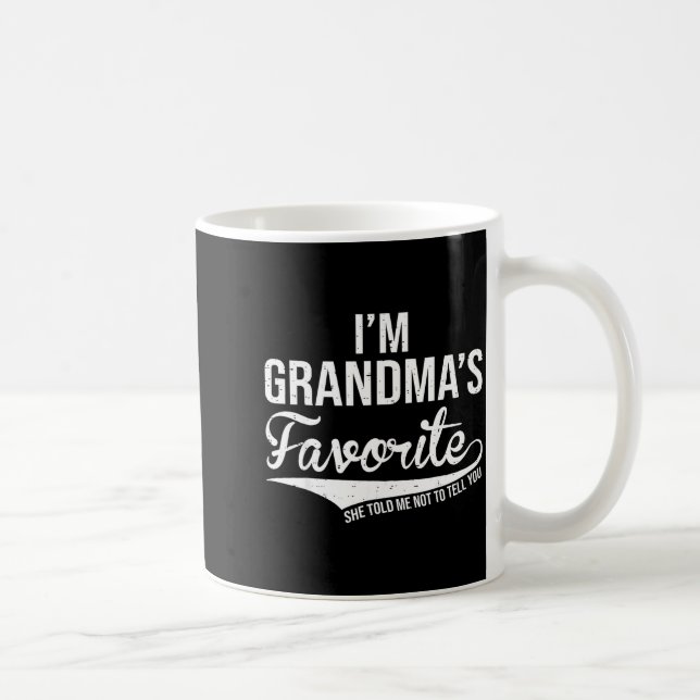 Funny Grandma's Favorite Grandson &amp; Granddaugh Coffee Mug (Right)