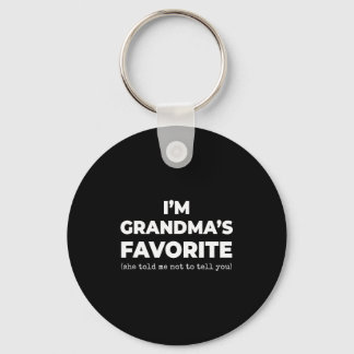 Funny Grandma's Favorite Shirt I'm Grandma's Favor Keychain