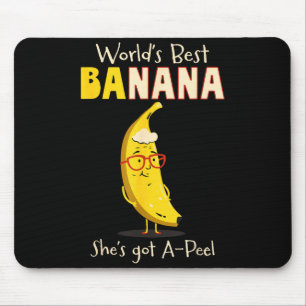 Funny Grandmother World's Nana Banana Pun Mouse Pad