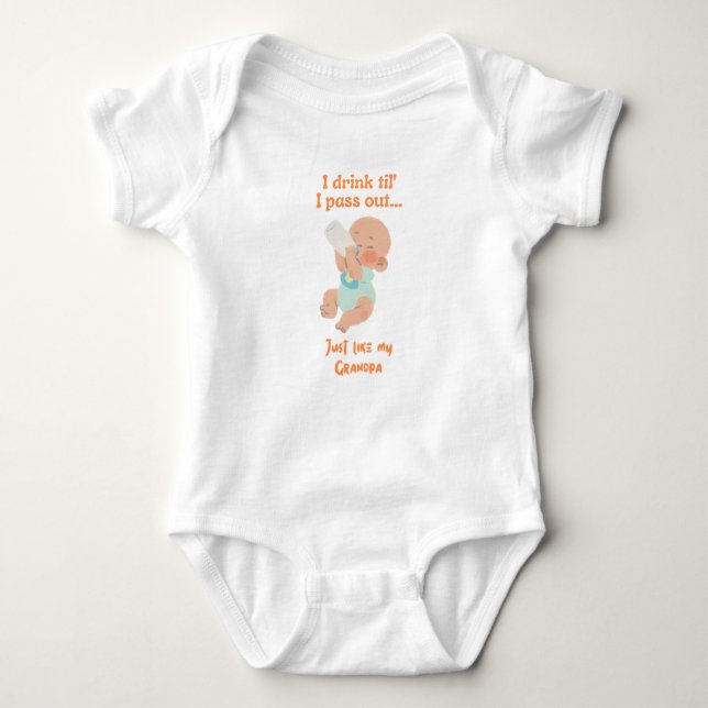 Funny grandpa baby bodysuit (Front)