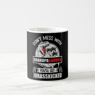 Funny Grandpa Dinosaur Gift Grandpasaurus Dino Coffee Mug
