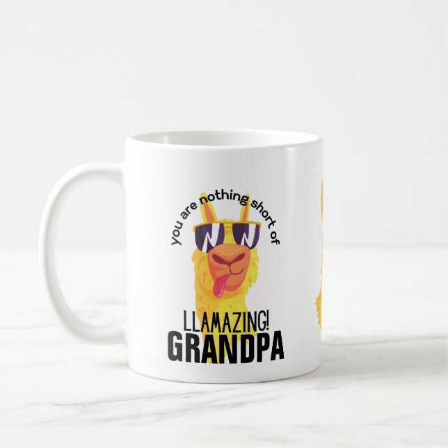Funny GRANDPA FATHER PAPA Custom Gift Coffee Mug (Left)