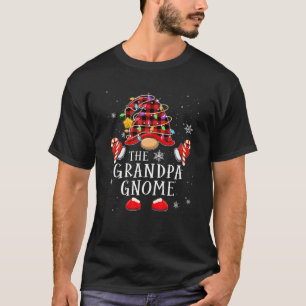 Funny Grandpa Gnome Matching Family Christmas Paja T-Shirt