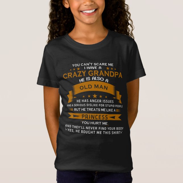 funny Grandpa Granddaughter word art  T-Shirt (Front)