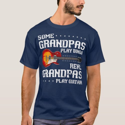 Funny Grandpa Guitarist Retirement Gift Guitar T_Shirt