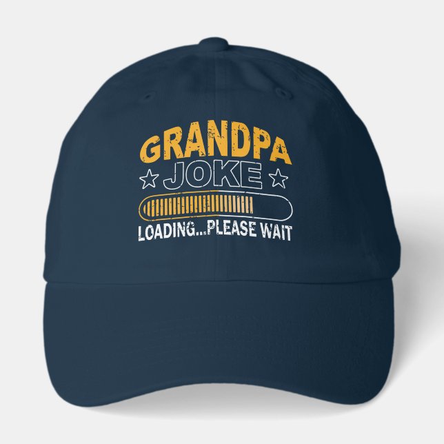 Funny Grandpa joke word art  Hat (Front)