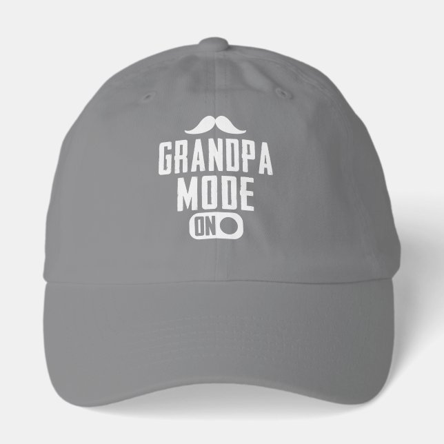 Funny Grandpa mode word art  Hat (Front)