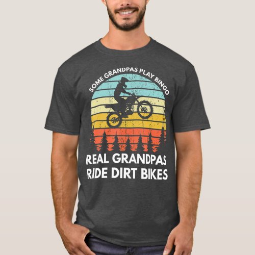 Funny Grandpa Motocross Dirt Bike Rider Braaap T_Shirt