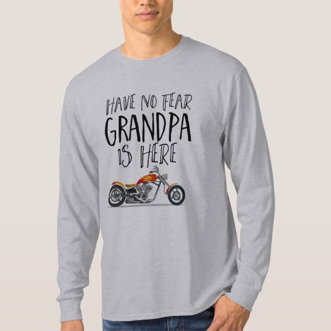 Funny Grandpa Motor Bike T-Shirt (Front)