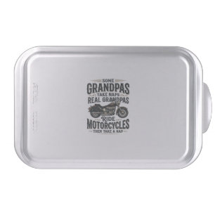 Funny Grandpa Motorcycle Nap Vintage Vector Design Cake Pan
