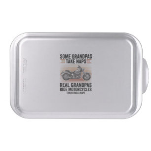 Funny Grandpa Motorcycle Vintage Engraving T-Shirt Cake Pan