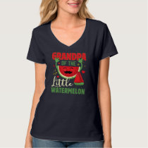 Funny Grandpa Of The Little Watermelon Tropical Fr T-Shirt