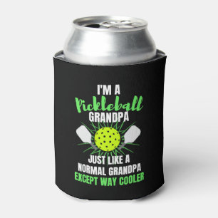 Funny Grandpa Pickleball Cute Vintage Humor Retro Can Cooler