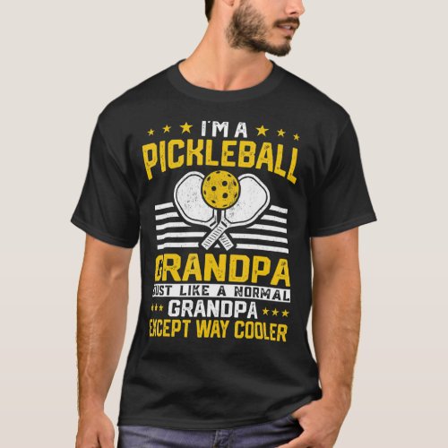 Funny Grandpa Pickleball For Men Grandfather Papa  T_Shirt