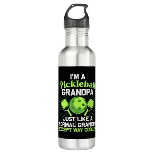 Funny Grandpa Pickleball Gift For Men Grandfather  Stainless Steel Water Bottle