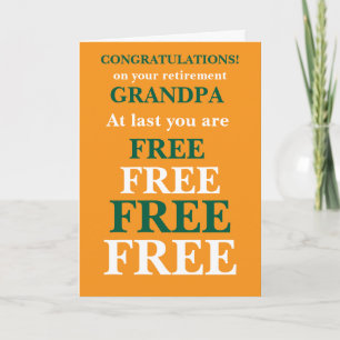 Funny grandpa retirement congratulations card