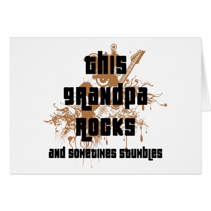 Funny Grandpa Rocks and  Stumbles Cards Cards